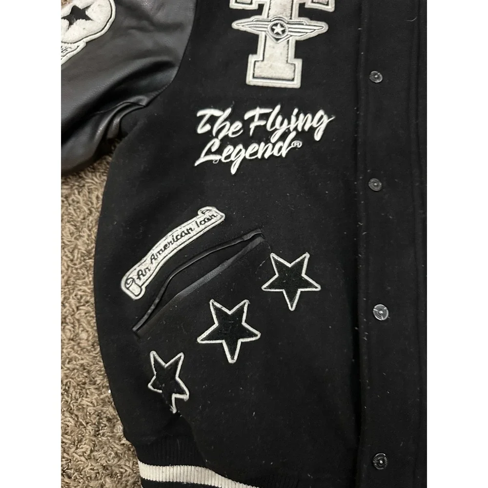 Rare TOP GUN Men's The Flying Legend Black And White Jacket Size US XL